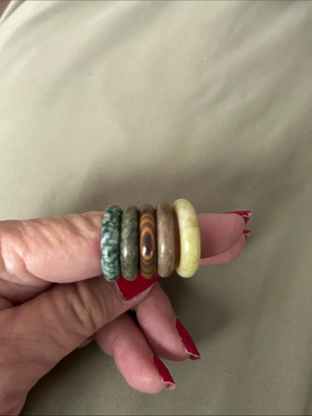 Natural stone rings